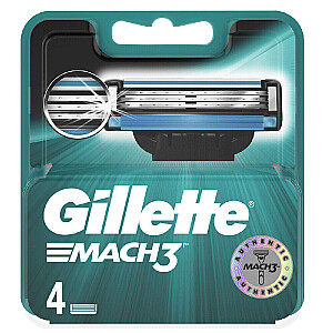 GILLETTE Mach 3 maināmās asmeņi skuvekļa 4gab.