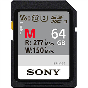 Карта памяти Sony 64GB SF-M Series SDXC Class10 UHS-II U3 V60 Tough