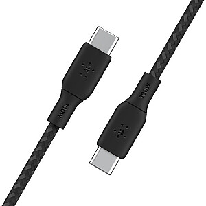 USB-C uz USB-C 100W austa kabelis 3m melns