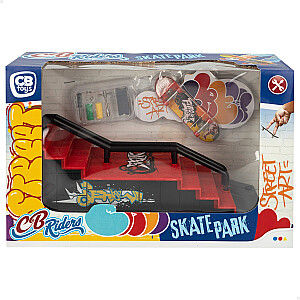 Galdā spēle "Pirkstu skrituļdēļu komplekts ar trasi" Skate Park Riders CB49707