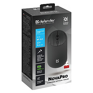 Bezvadu pele NOVAPRO MM-316 RF Melna 1600 DPI