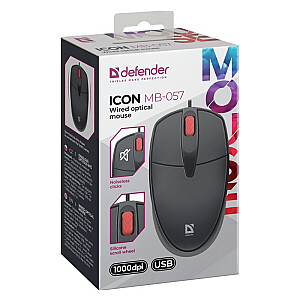 Беспроводная мышь тихий клик ICON MB-057 1000 DPI Черный