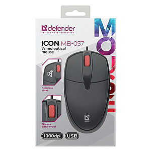 Беспроводная мышь тихий клик ICON MB-057 1000 DPI Черный