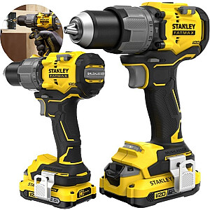 Stanley Brushless Impact Drill-Driver FATMAX 18V V20 2x2Ah SFMCD726D2K-QW