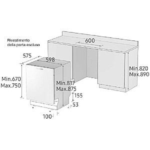 Встраиваемая посудомоечная машина Samsung DW60A6090BB