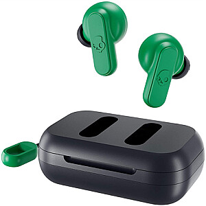 Skullcandy True Wireless Earbuds Dime In-Ear, микрофон, шумоподавление, беспроводная связь, темно-синий / зеленый