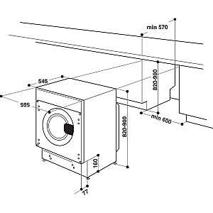 Встраиваемая стиральная машина Whirlpool BI WDWG 751482 EU N