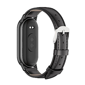 Tech-Protect Leatherfit siksniņa Xiaomi Smart Band 8 | 8 NFC - melna