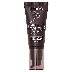 LIRENE Single Touch SPF50 mitrinošs tonālais krēms 03 Bežs 30ml