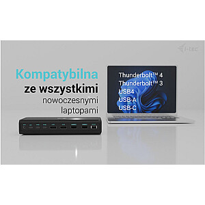 i-tec Universal 6x 4K/60Hz Display Docking Station 2xDP 2xHDMI 2xVideo USB-C LAN 2.5Gbps Audio Card Reader 8x USB Power Delivery 140W - Док-станция