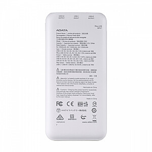 Powerbank C100 10000mAh QC/PD baltas