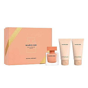 SET NARCISO RODRIGUEZ Ambrée EDP purškiklis 50ml + DUŠO GELIS 50ml + KŪNO LOSJONAS 50ml