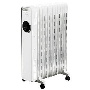 Midea eļļas radiators | NY2513-22MR | Eļļas radiators | 2500 W | Jaudas līmeņu skaits 3 | Piemērots telpām līdz 35 m² | Balts