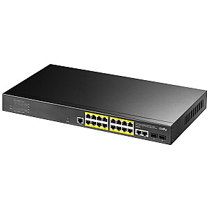 Cudy GS2018PS2 pārvaldīts L2 Gigabit Ethernet (10/100/1000) Power over Ethernet (PoE) 1U melns