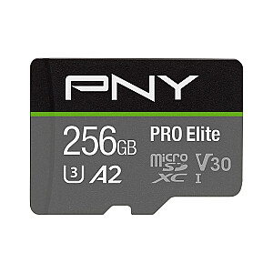 PNY PRO Elite microSDXC 256 GB + SD adapteris