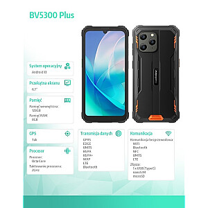 Smartfonas BV5300 Plus 8/128GB Oranžinė