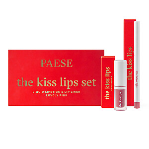 PAESE SET The Kiss Lips помада для губ 03 Lovely Pink 3,4 мл + контурный карандаш для губ