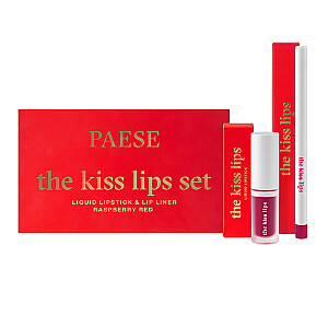 PAESE SET The Kiss Lips lūpu krāsa 05 Aveņu sarkans 3,4ml + lūpu kontūra