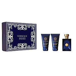 SET VERSACE Dylan Blue EDT purškiklis 50ml + DUŠO GELIS 50ml + PASKUI SKUSTI BALZAMAS 50ml