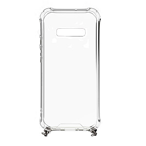 Evelatus Samsung S10 Case with rope White Stripes Transparent