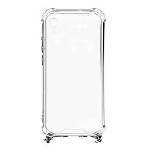 Evelatus Apple iPhone XR Case with rope White Stripes Transparent