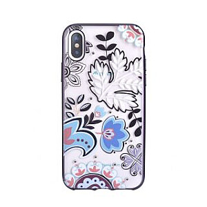 Devia Apple iPhone X Crystal Bloosom case Silver