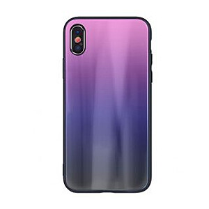 GreenGo Apple iPhone X / iPhone XS Aurora Glass TPU case Pink-Black