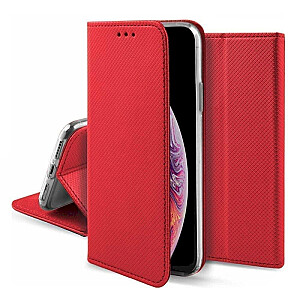 Fusion Magnet Case Grāmatveida Maks Priekš Samsung A405 Galaxy A40 Sarkans