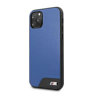 BMW Apple iPhone 11 Pro Hardcase Smooth PU Leather Blue