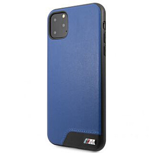 BMW Apple iPhone 11 Pro Max Hardcase Smooth PU Leather Blue