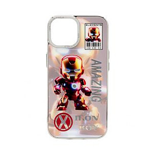 iLike Apple iPhone 14 PC Silicone Case Iron Boy