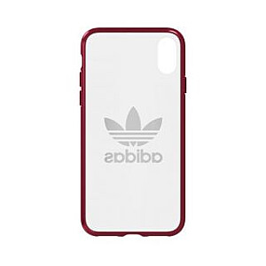 Adidas Apple iPhone X/Xs OR Aiškus Dėklas Raudonas