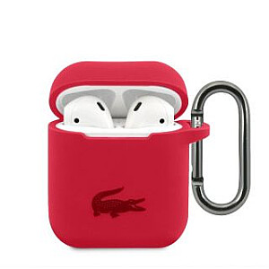 Lacoste Apple Airpods 1/2 Liquid Silicone Glossy Printing Logo Case Red