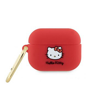 Hello Kitty Apple Airpods Pro 2 cover Silicone 3D Kitty Head Red