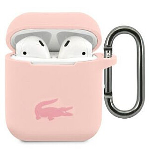 Lacoste Apple Airpods 1/2 Liquid Silicone Glossy Printing Logo Case Pink