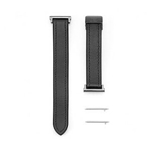 Connect Universal 20mm Silicone Leather Strap with Magnetic Black