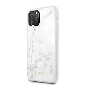 Guess Apple iPhone 12/12 Pro PC/TPU Marble Cover White