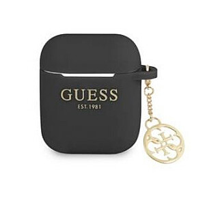 Чехол Guess Apple 4G Charms силиконовый для Airpods 1/2 черный