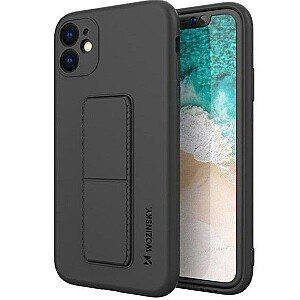 Wozinsky Apple Kickstand Case flexible silicone iPhone 11 Black