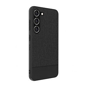 iLike Samsung Galaxy S23 Plastic Leather Back Cover Black