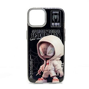 iLike Apple iPhone 14 PC Silicone Case Spider Sense Black Silver