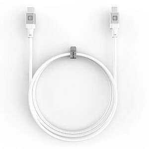 Evelatus USB C to C кабель 1.2M 60W / 20V3A алюминиевый корпус с оплеткой белый