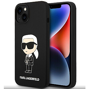 Karl Lagerfeld Apple iPhone 15 Liquid Silicone Ikonik NFT Cas Black