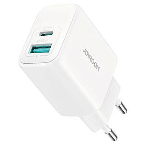 Зарядное устройство Joyroom 20W с двумя портами (USB A + USB C) (EU) белое