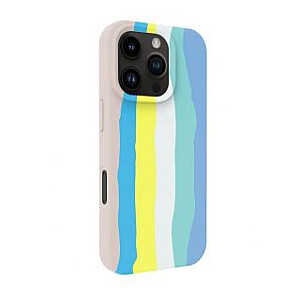 Evelatus Apple iPhone 16 Pro Multi-Colored Silicone Case With MagSafe Beige Cream