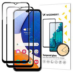 Wozinsky - Wozinsky 2x Pilnas Klijai Temperuotas Stiklas Samsung Galaxy A14 5G / A14 9H Pilno Ekrano Temperuotas Stiklas su Juodu Rėmeliu