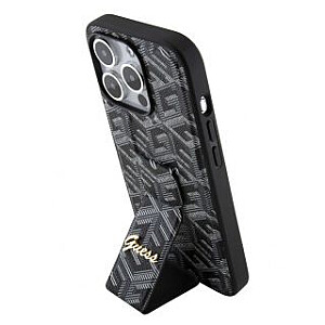 Guess Apple Guess PU Grip Stand G Cube Case для iPhone 15 Pro Черный