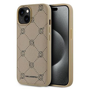 Karl Lagerfeld Apple Karl Lagerfeld PU Karl Heads Pattern MagSafe dėklas iPhone 14 šviesiai rudas