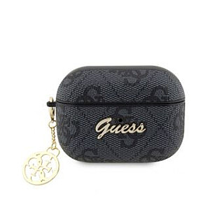 Guess - Guess 4G Script PC/PU Charm Case for AirPods Pro 2 Black