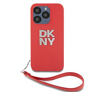 DKNY Apple DKNY PU odos krūva logotipo riešo dirželis dėklas iPhone 15 Pro raudonas